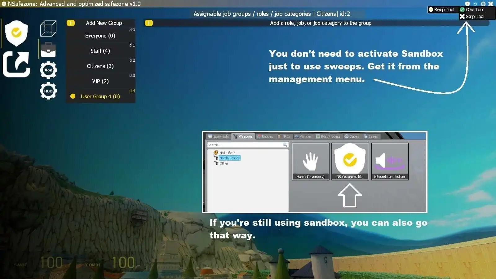 Swep Tool - NSafezone