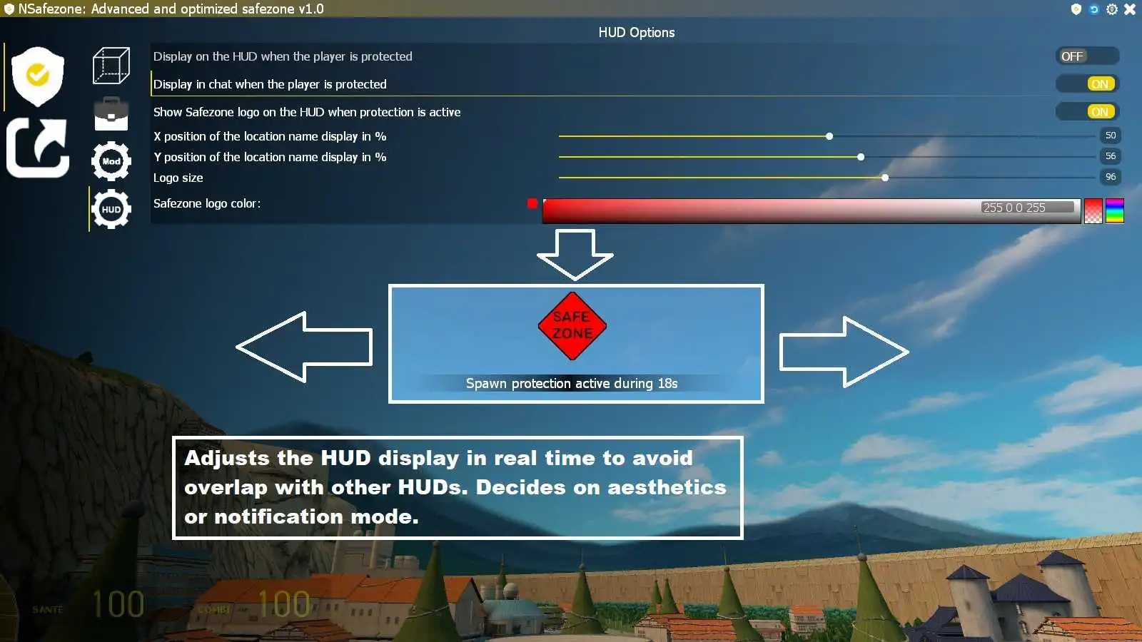 Custom HUD Notification - NSafezone
