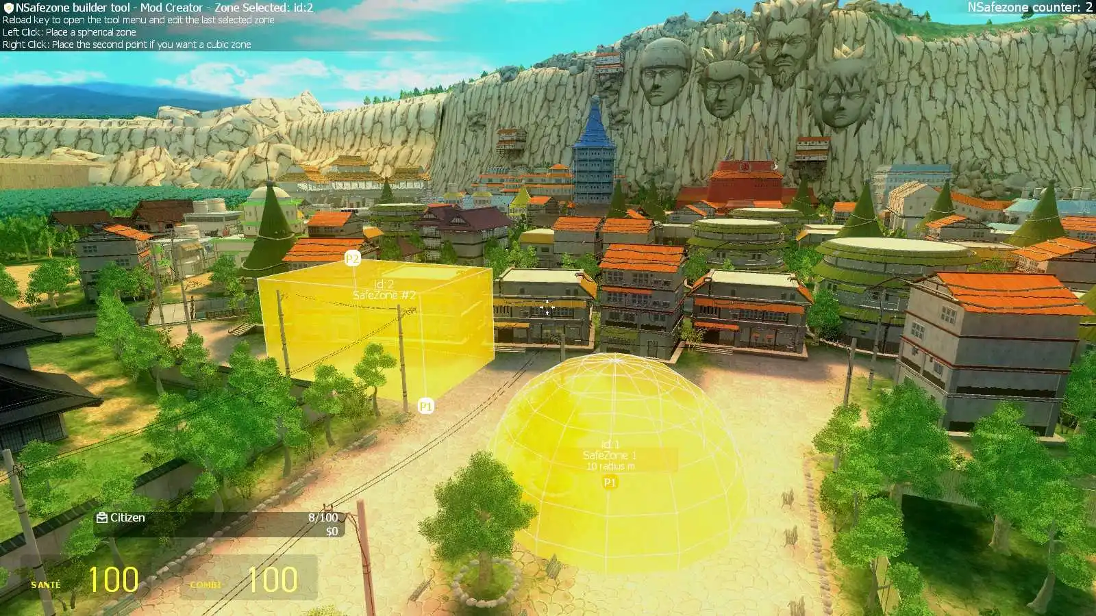 safezone spherical and cubic - NSafezone Gmod Addon