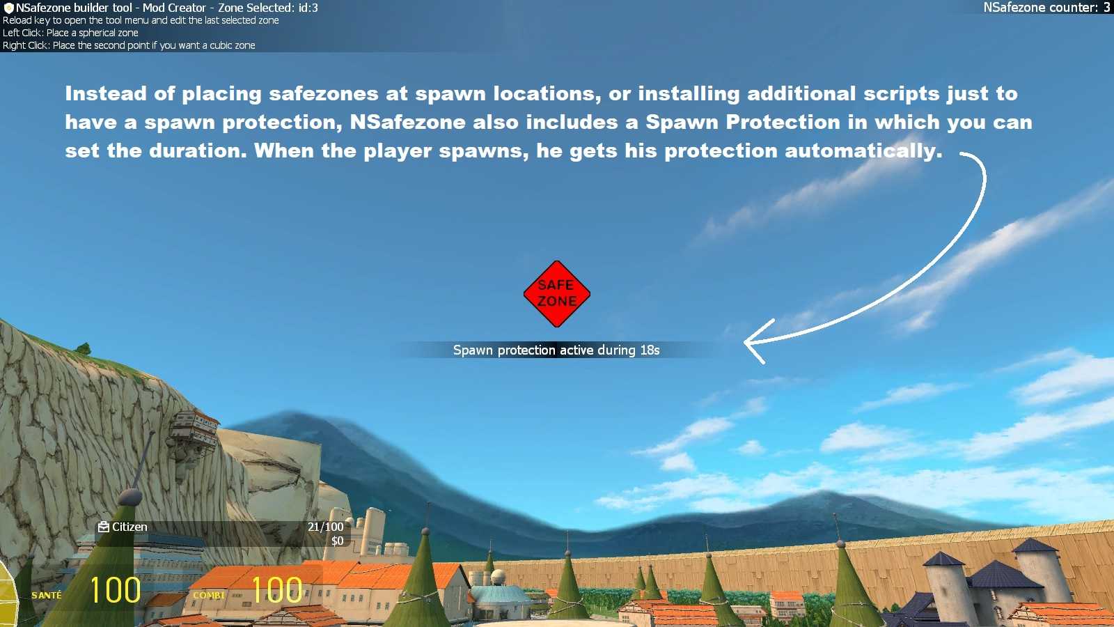Gmod Spawn Protection - NSafezone