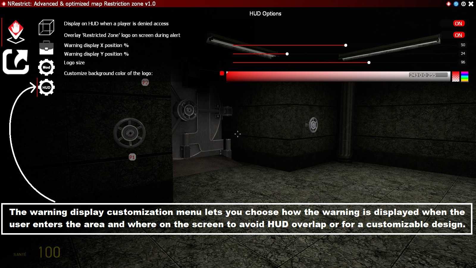 HUD Options - NRestrict