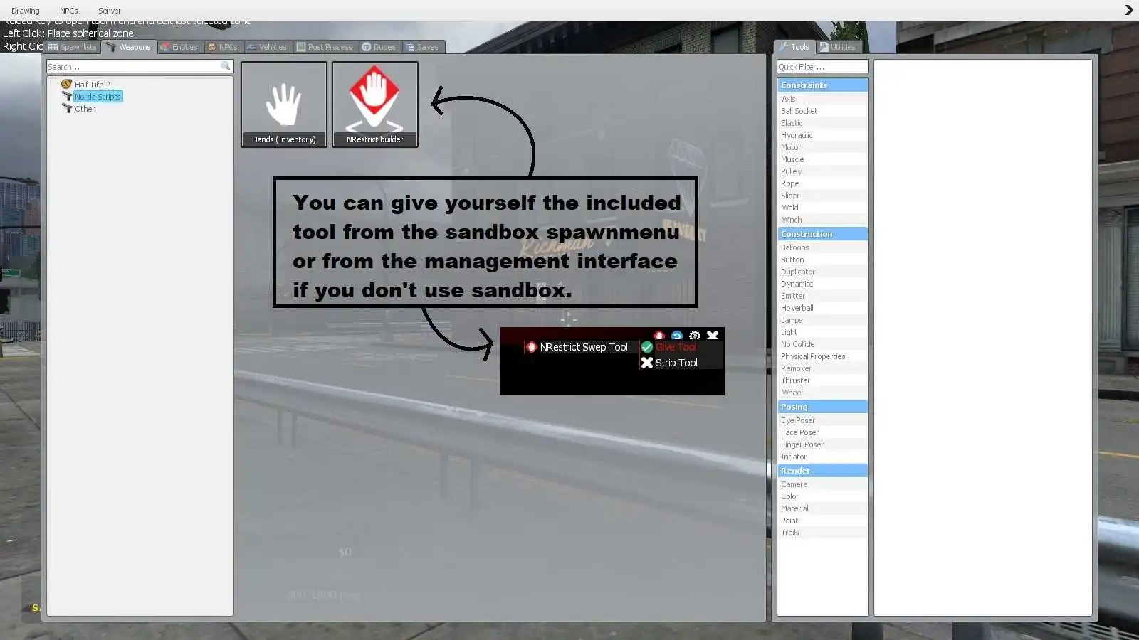 Get the Tool NRestrict