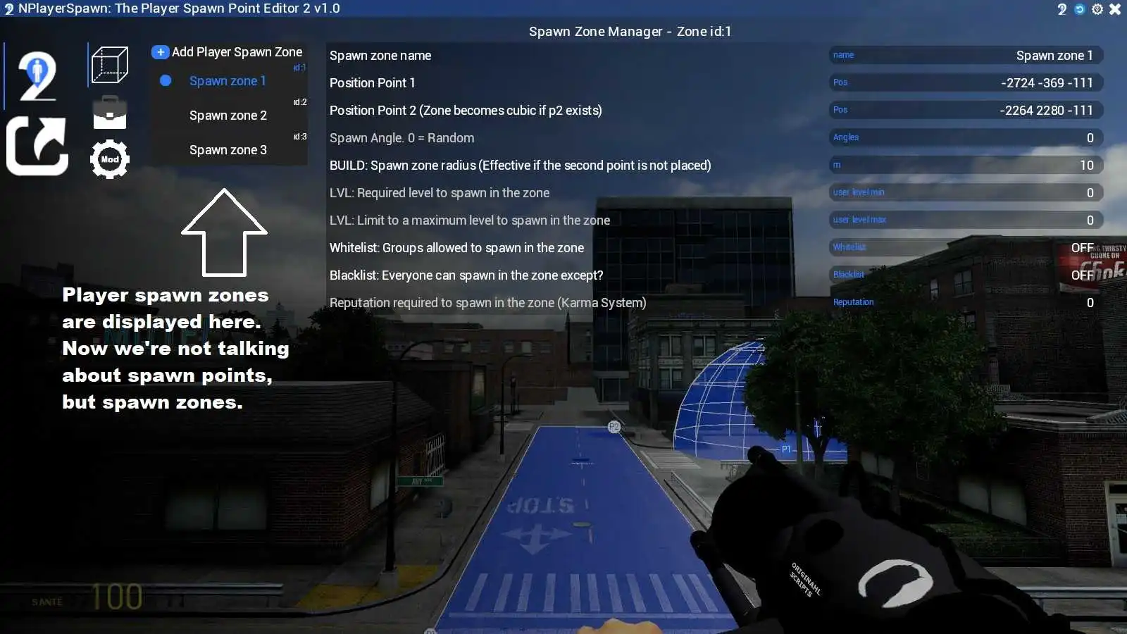 modify the radius of a spherical zone